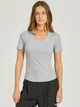 Rib Scoop Neck Tee