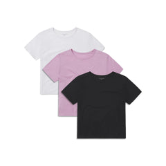 Cropped Fitted Crew Marcy Tee 3-Pack