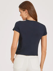 Cropped Fitted Crew Marcy Tee