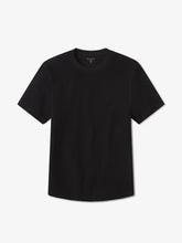 Cotton Waffle Curved Hem Crew