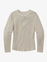Cotton Waffle Curved Hem Henley