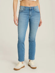 Mid Rise Slim Straight Ridge Jeans