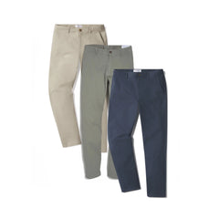 Everyday Comfort Slim Chino Pants 3-Pack