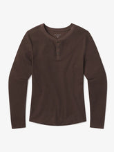 Cotton Waffle Curved Hem Henley