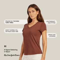Fitted V-Neck Marcy Tee