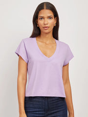 Everyday Cotton Deep V-Neck Tee