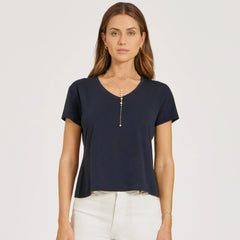 Everyday Cotton Relaxed V-Neck Tee