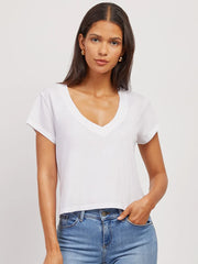 Everyday Cotton Deep V-Neck Tee