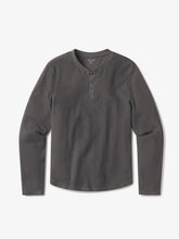 Cotton Waffle Curved Hem Henley