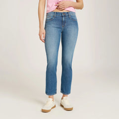 Mid Rise Slim Straight Ridge Jeans