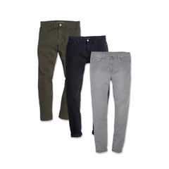 Straight Twill Stretch Jeans 3-Pack