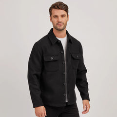 Oversized Wool Shirt Jacket