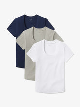 Rib Scoop Neck Tee 3-Pack