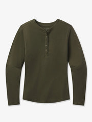 Long Sleeve Rib Henley Tee