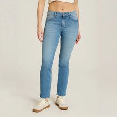 Mid Rise Slim Straight Ridge Jeans