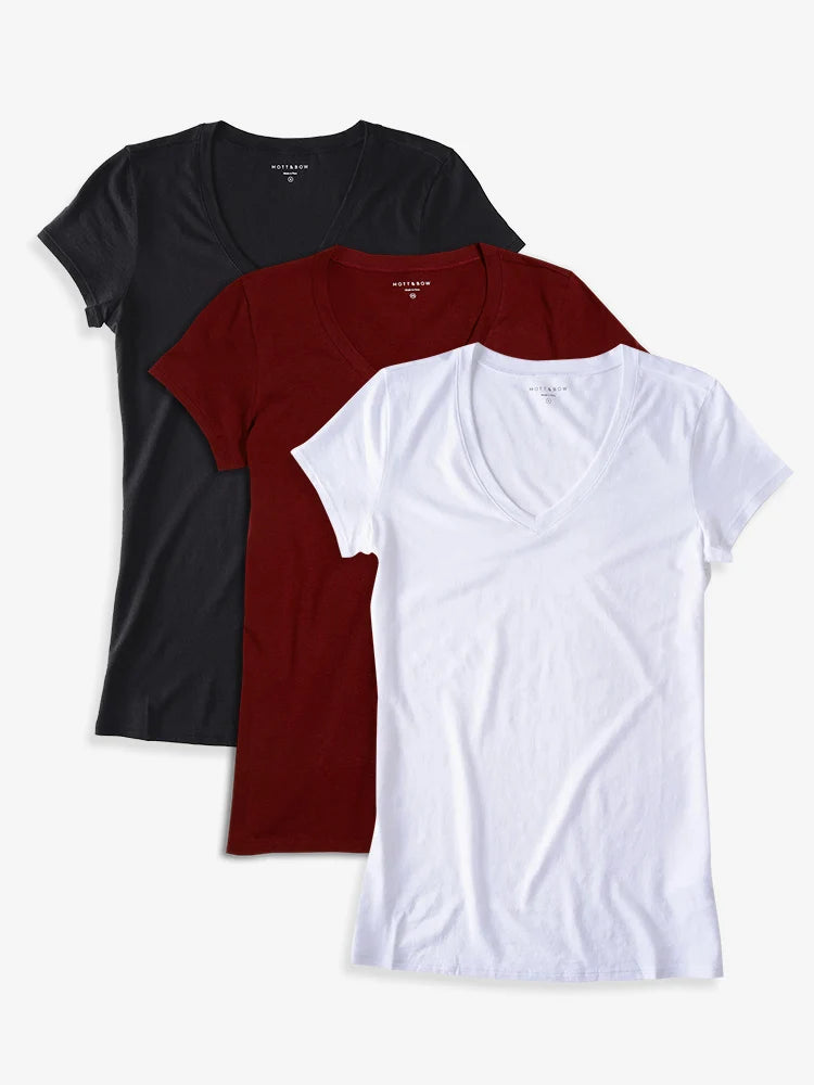 Fitted V-Neck Marcy 3-Pack