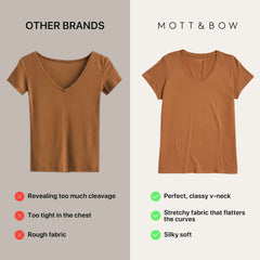 Mott&Bow | Fitted V-Neck Marcy Tee tt
