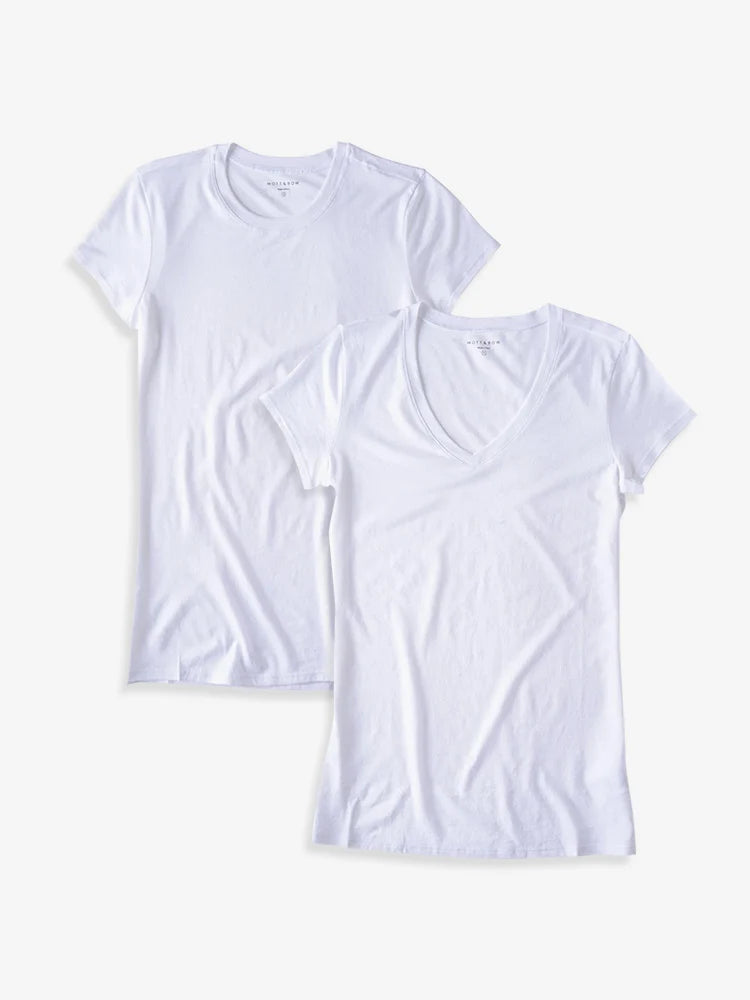 Fitted Crew & V-Neck 2-Pack WDP4