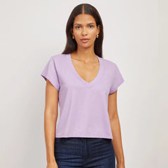 Everyday Cotton Deep V-Neck Tee