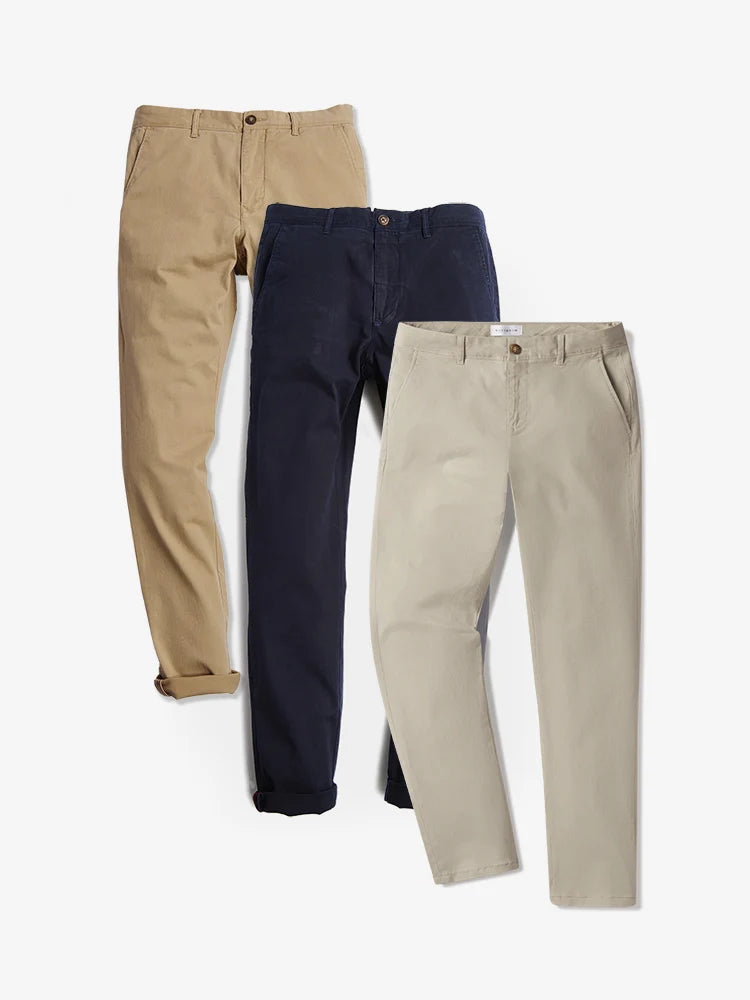 Everyday Comfort Slim Chino Pants 3-Pack