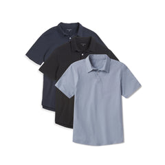 Jersey Sueded Polo 3-Pack
