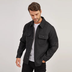 Oversized Wool Shirt Jacket
