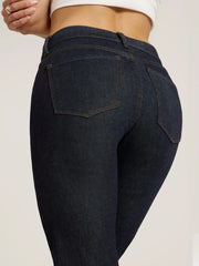Mid Rise Slim Straight Ridge Jeans