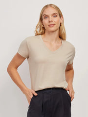 Everyday Cotton Relaxed V-Neck Tee