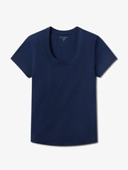 Rib Scoop Neck Tee