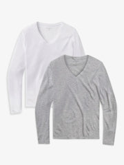 Long Sleeve V-Neck Tee Marcy 2-Pack