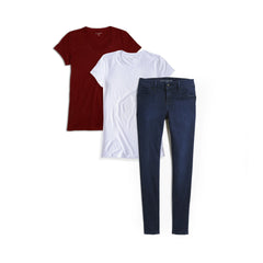 Bundle 02: 2 Marcy Tees + 1 pair of Jeans