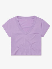 Everyday Cotton Deep V-Neck Tee