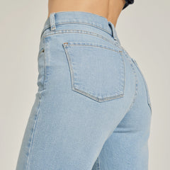 High Rise Cropped Straight Leg Hubert Jeans