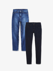 Mid Rise Slim Straight Ridge 2-Pack
