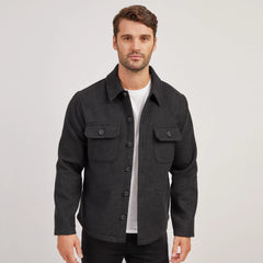 Oversized Wool Shirt Jacket