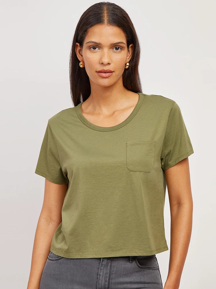 Everyday Cotton One Pocket Crew Tee