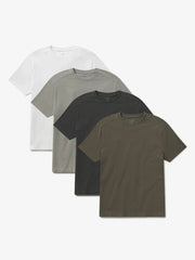 Cotton Jersey Oversized Tee 4-Pack
