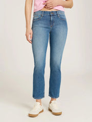 Mid Rise Slim Straight Ridge Jeans