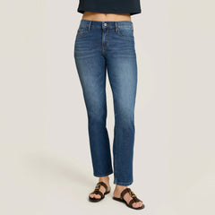 Mid Rise Slim Straight Ridge Jeans