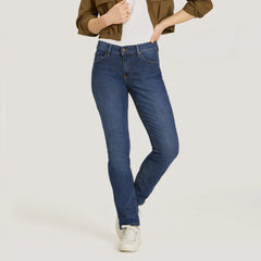 Mid Rise Slim Straight Ridge Jeans
