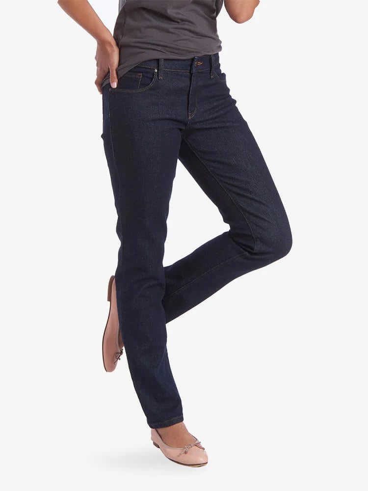 Mid Rise Slim Straight Grand Jeans