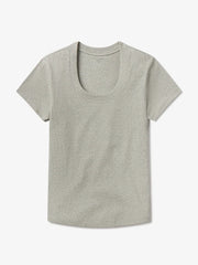 Rib Scoop Neck Tee