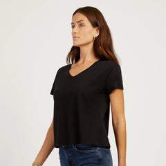 Everyday Cotton Relaxed V-Neck Tee